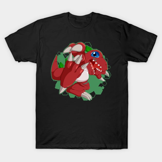 Tyranomon Chibi T-Shirt by PRPrints